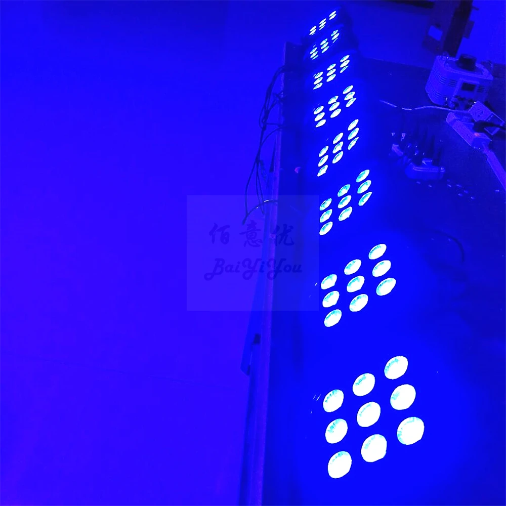 9pcs LED Flat PAR 13a03