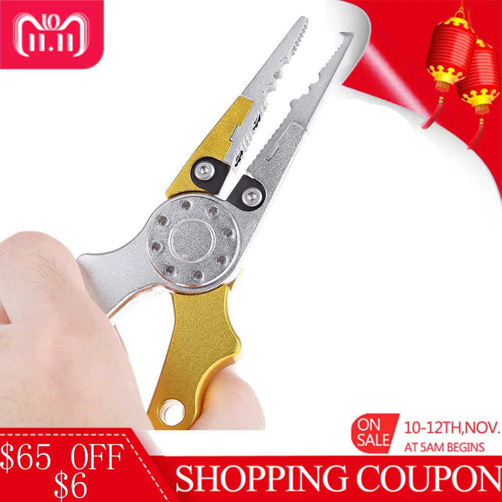 

FG-1018 Multifunctional Fishing Plier Stainless Steel Ultralight Lure Grip Plier Scissors Pincer Nipper Wire Cutter Fishing Kit