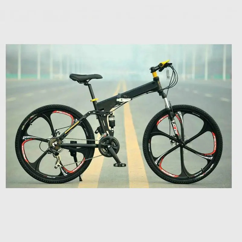 Clearance Kalosse folding mountain  bicycle  27speed M370  26er  Women&men  full suspension alloy  mountain bike 3