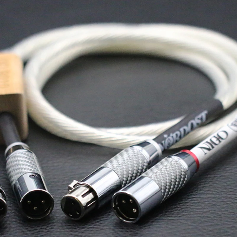 Hifi XLR сбалансированный кабель из углеродного волокна 3pin plug усилитель CD DVD плеер
