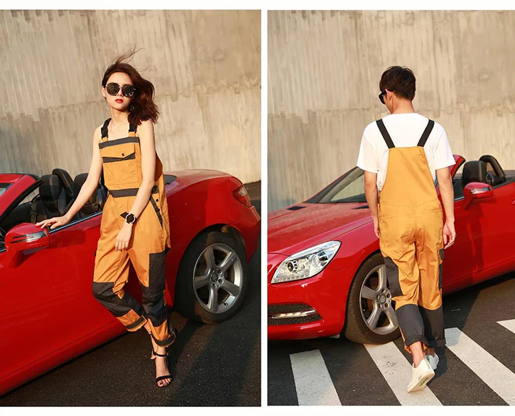 Mono de trabajo con tirantes sin mangas para hombre y mujer