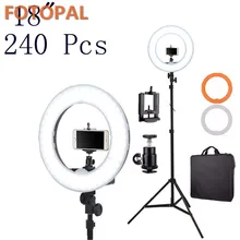 Fotopal LED Video Studio Photography Light Annular Lamp Camcorder LED Strip Light Ring For Phone LED Light With Tripod Stand