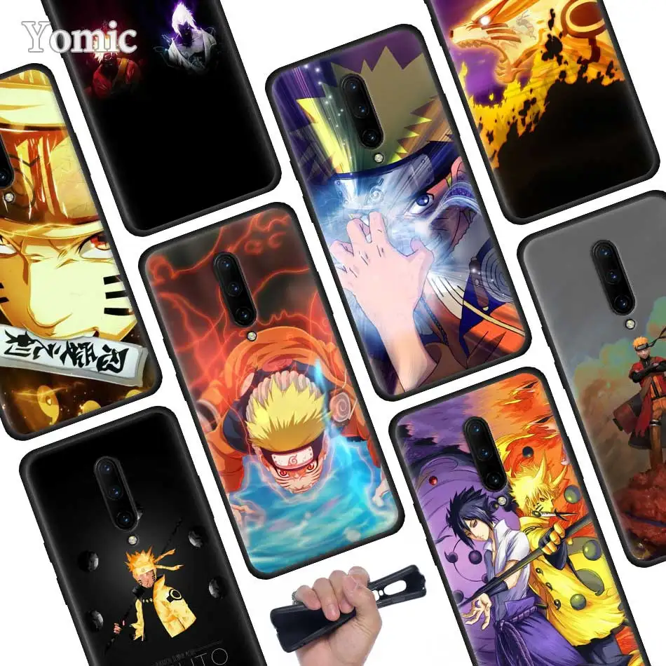 Uzumaki Naruto Anime Black Soft Case for font b Oneplus b font font b 7 b