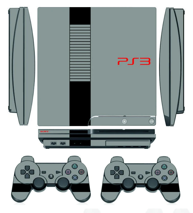 

264 Vinyl Skin Sticker Protector for Sony PS3 Slim PlayStation 3 Slim and 2 controller skins Stickers