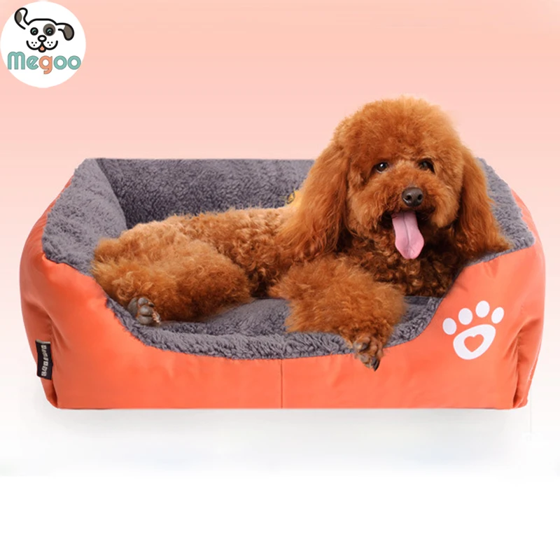 Multi Color Pet Dog Bed Rectangle Oxford PP Cotton Padded
