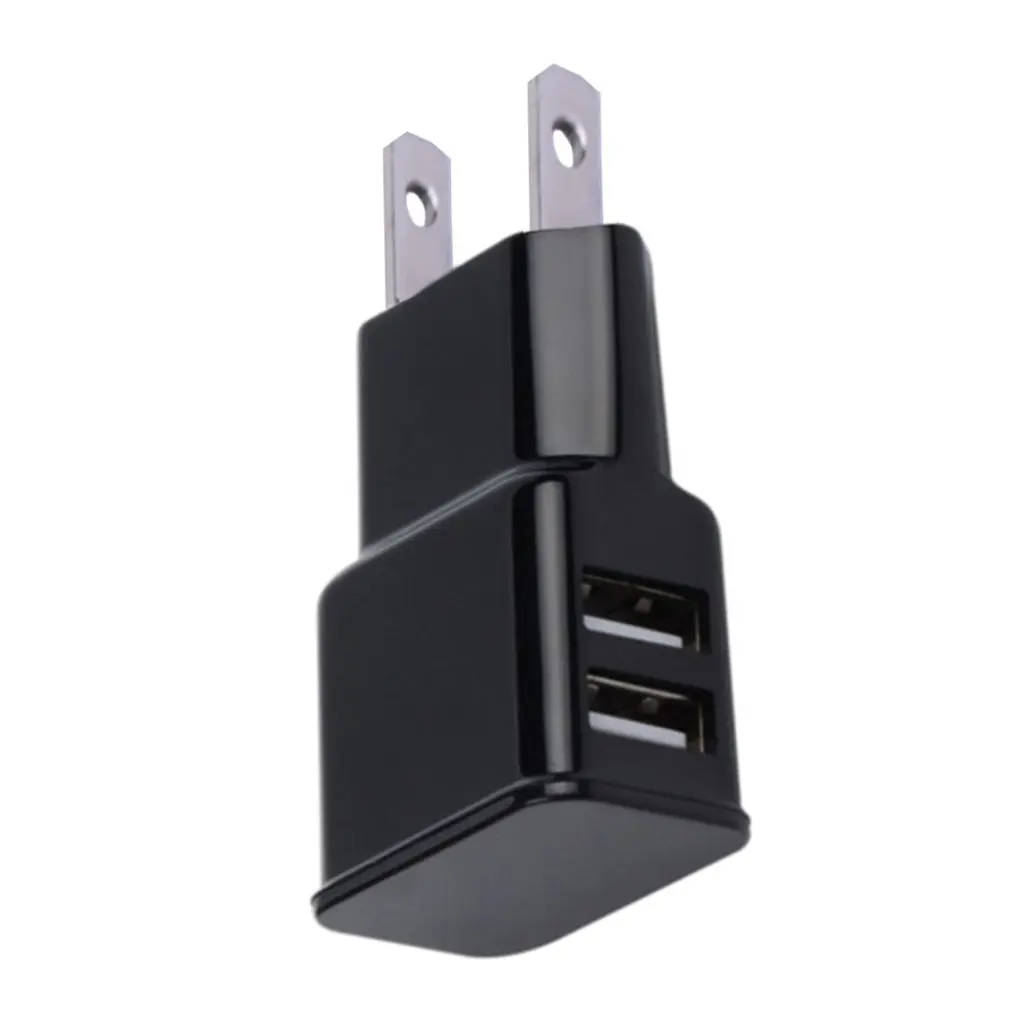 5V 2A EU Plug 2 USB адаптер, настенное зарядное устройство для мобильного телефона, микро-зарядное устройство для samsung - Тип штекера: US Black