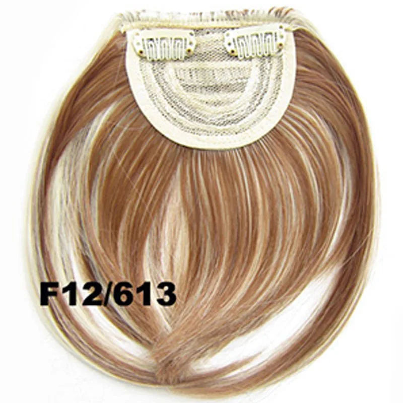 Прямые челки парик для женщин Девушки головная повязка Длинные Синтетические аккуратные накладка с прической клип-в накладные волосы расширение 9 цветов парик - Окраска металла: 6