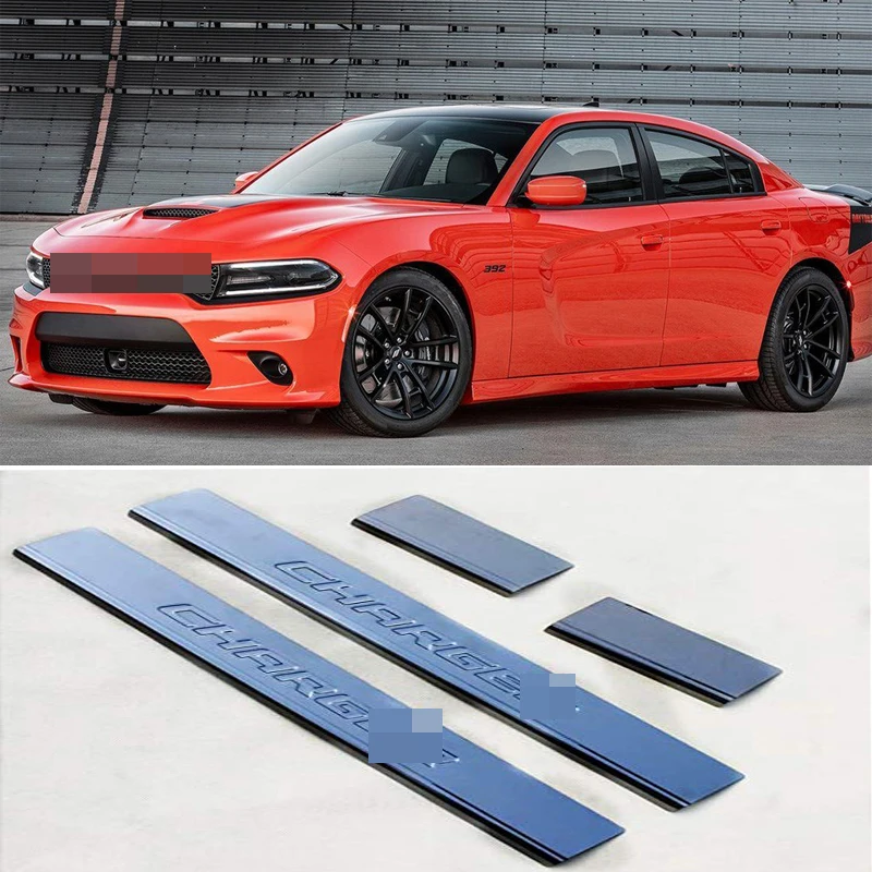 

BOLAXIN High Quality 4Pcs Car Door Entry Guards Sill Plate Stainless Steel for Dodge Charger 2011-2016 Auto Accessories