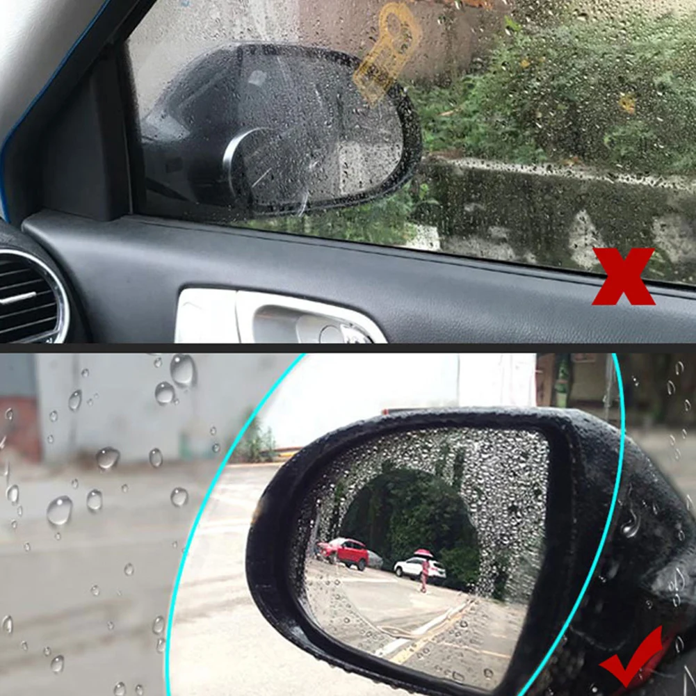 Водонепроницаемая круглая защитная пленка, гидрофобная мембрана, боковое зеркало, против царапин, зеркало заднего вида, автомобильное, противотуманное, 100 мм, защита от дождя