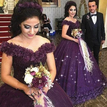 

Vestido de festa New Design 2018 Summer Cap Sleeve Floor Length Beaded Lace Purple Evening Dress Formal Gowns
