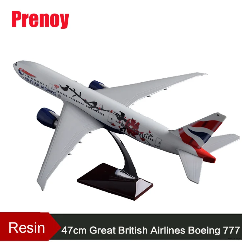 

47cm Resin B777 Aircraft Model Great British Airways Boeing 777 England Airplane Model Airbus Model Creative Collection Gift Toy