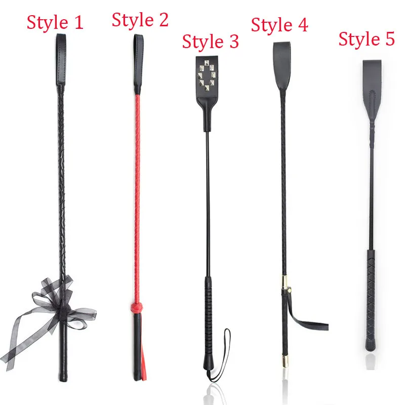 BDSM Bondage Restraints PU Leather Delicate Whips Fetish Horse Crop