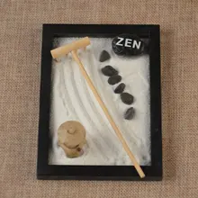 1 шт. деревянные ремесла Zen Семья заработать деньги медитации песок стол украшения сухой пейзаж подсвечник украшения дома