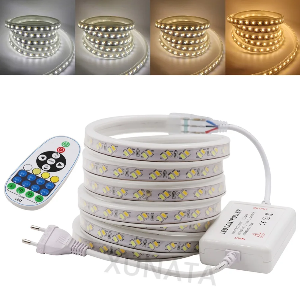 Светодиодная лента 5630 В переменного тока SMD 120 двухцветная Гибкая светодиодная