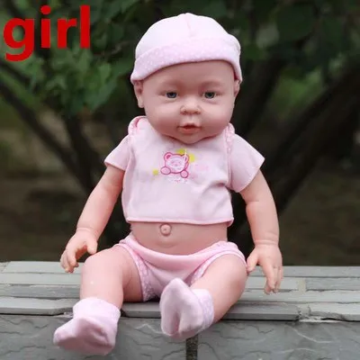 41 см детская кукла-реборн мягкая виниловая силиконовая Реалистичная коса кукла для девочки детская игрушка для новорожденных для мальчиков и девочек подарок на день рождения - Цвет: girl