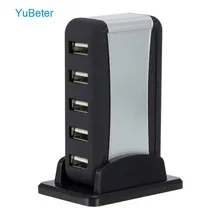 YuBeter с высоким уровнем Скорость 7 Порты и разъёмы USB 2,0 хаб для USB Мышь USB Портативный жесткий диск USB CD-R RW DVD-ROM Привод Веб-камеры портативный лазерный принтер