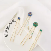 New Hot Fashion Ocean Wind Pendant Japan Personality Japan And Korea Style Exquisite U-type Hairwear Hairpin For Women Jewelry