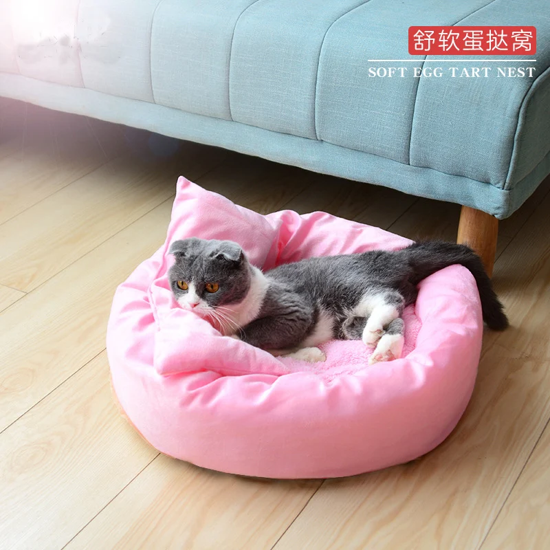 Мягкая кровать для кошки, зимний домик, пещера для кошки, спальный котенок, коврики, серый спальный мешок для животных, кровать для собаки, кошка, спальная кровать с подушкой