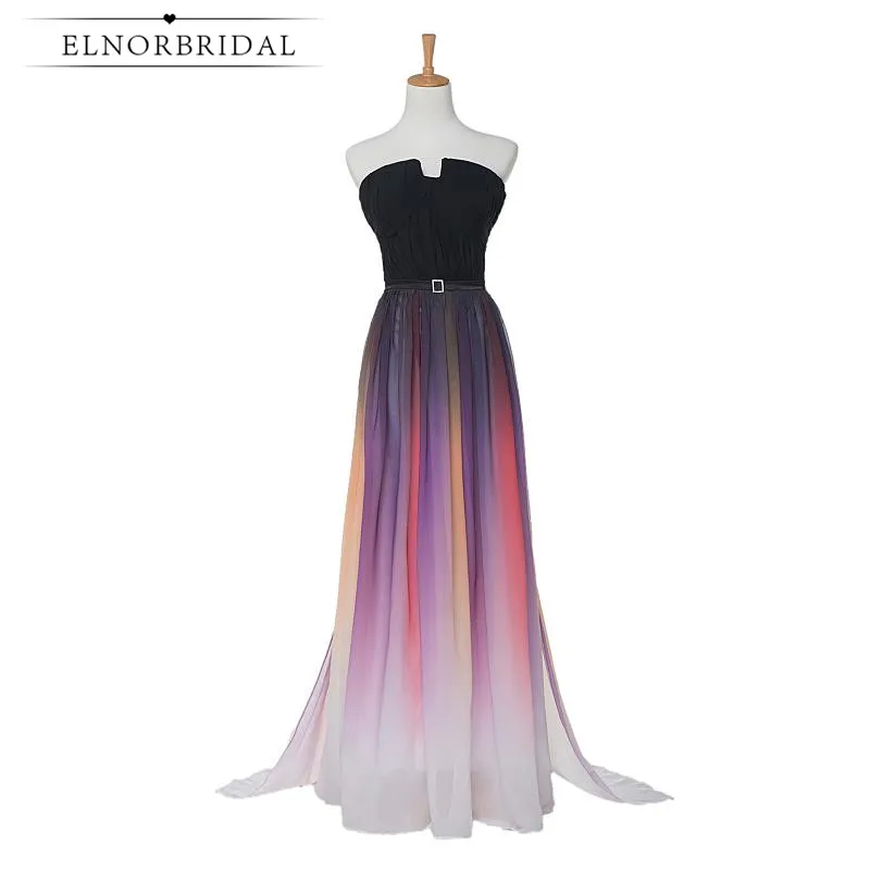 Cheap Colorful Formal Evening Dresses For Women 2018 A Line Vestidos De