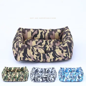 

2019 Dog Bed Mat House Pad Warm Winter Pet House Camouflage Bed With Kennel Waterproof Bottom House Drop Shipping Cama Perro