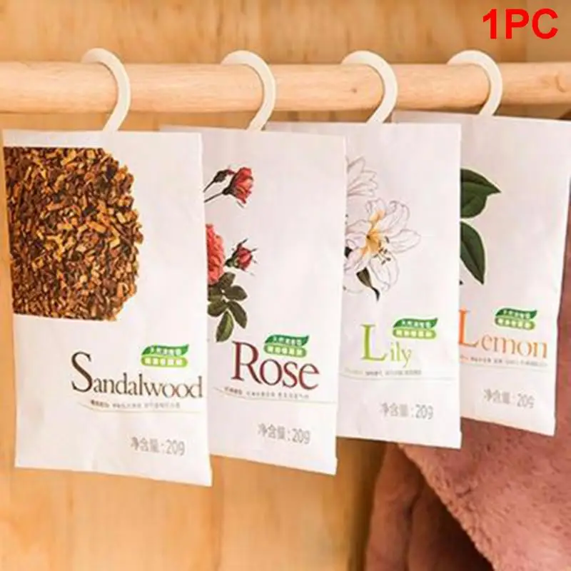 

Multi-smell Nature Flower Fresh Air Plants Scented Fragrance Home Wardrobe Drawer Car Perfume Sachet bag with hanging hook