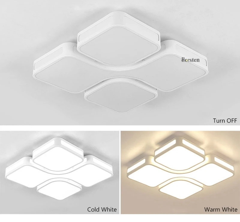 Modern Simple Acrylic LED Ceiling Lights Minimalist Rectangular Ceiling Lamp With Romote Control For Living Room Bedroom 220V (11)