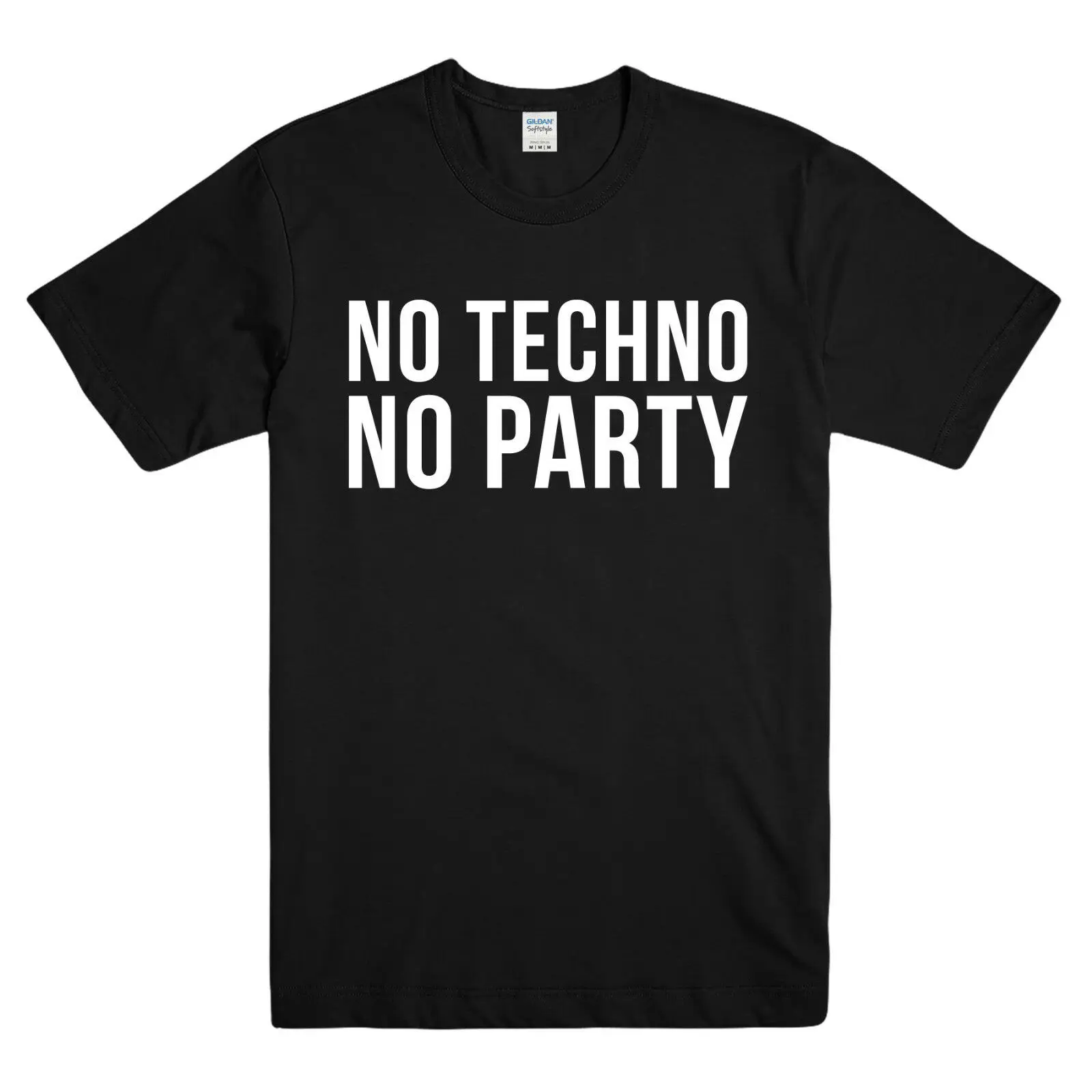 NO TECHNO PARTY мужская Клубная музыкальная футболка с надписью черная танцевальная