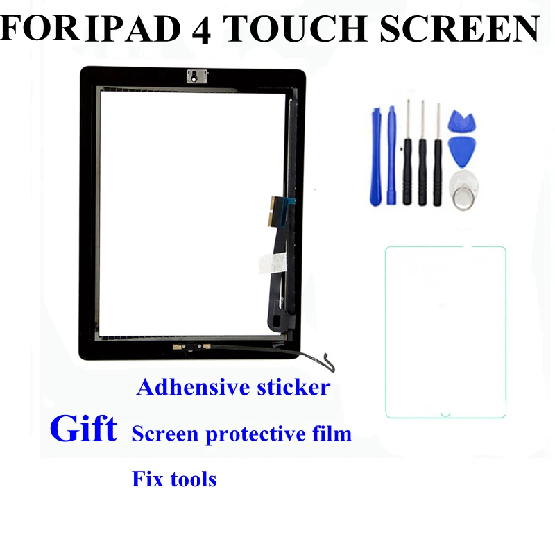 1 шт. для Ipad 4 4th Gen A1458 A1459 A1460 9 7 ЖК-экран дигитайзер Сенсорное Стекло Замена |