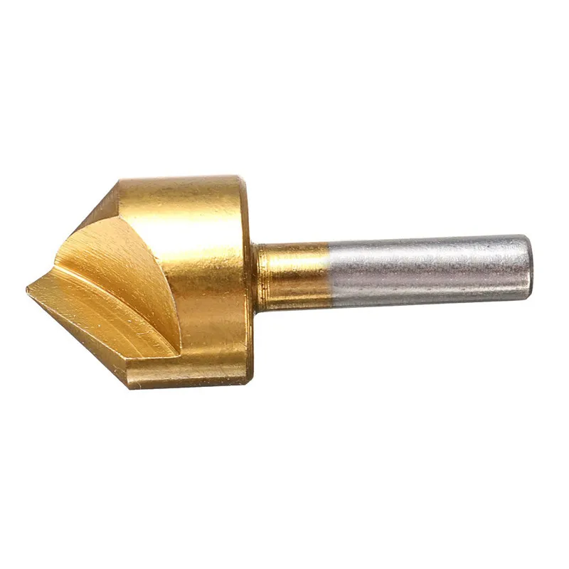 90 degree single-edged titanium chamfering five-piece open-hole woodworking other milling cutter countersink chamfering knife 90 degree single-edged titanium chamfering five-piece open-hole woodworking other milling cutter countersink chamfering knife