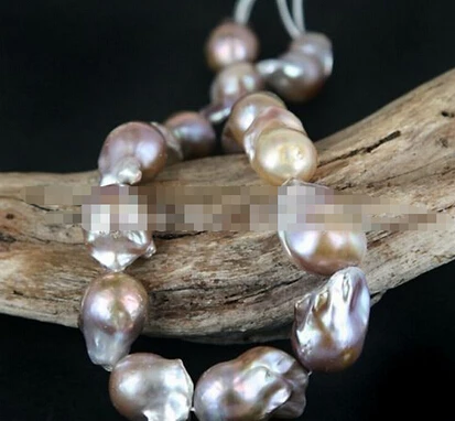 

Free shipping >>@ > Large Baroque Flame-ball Pearl Bead Strand - Bead Nucleated Multi Color