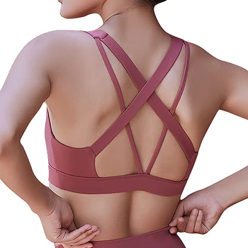 

Women's Breathable Double Dry Push Up Racer Back Cool Comfort Shock Absorber Extreme Support Workout Sport Bra