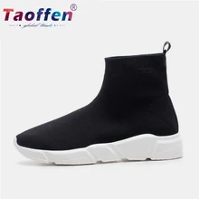 Taoffen/обувь из натуральной кожи; Женские Спортивные Повседневные кроссовки для прогулок; дышащая женская обувь; размеры 34-40