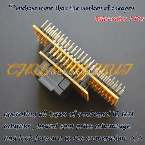 Адаптер программатора SSOP48 для DIP48 шаг гнезда 1 0 5 мм ширина 9 6 мм|adapter|adapter programmeradapter