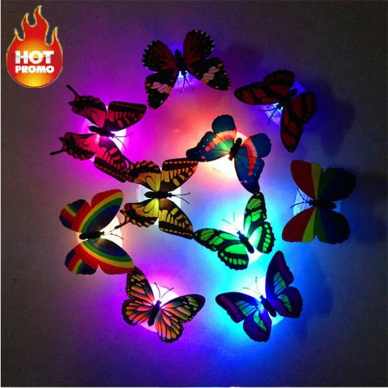 Us 0 52 23 Off Erfly Led Night Light Color Changing Lamp Beautiful Home Decorative Wall Nightlights 2018 In