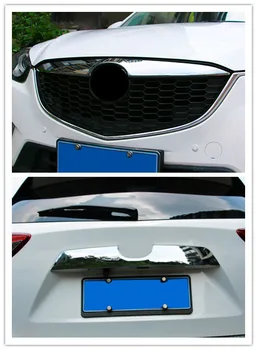 

High Quality Stainless steel For mazda CX-5 CX5 2013-2016 Front+Rear Trunk molding Lid Trim With Chrome car styling Accessories