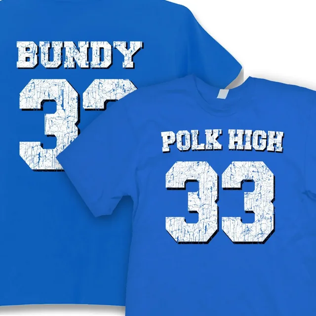 Polk High 33 T shirt Men two sides Football Vintage Al Bundy Fun Kult