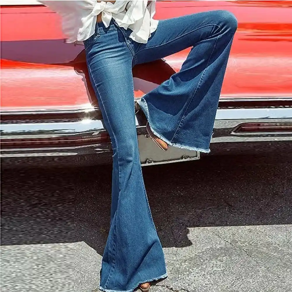 seluar jeans wanita Women's Button Mid 