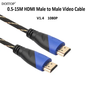 DOITOP Braided 1-15M HD 1080P HDMI V1.4 Cable Male to Male AV Cable 3D HDMI Audio Video Connector Cable for PS3 Xbox TV Box HDTV