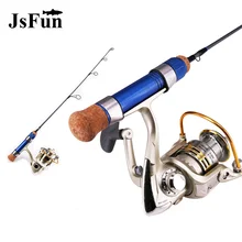 Winter Ice Fishing Combo Rod Pen Ultralight Portable Valve Pole Mini Tackle Spinning Casting Hard Telescopic Fishing +Reel L278