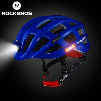 

ROCKBROS USB Charge Light Cycling Helmet Ultralight Bike Helmet Mountain MTB Road Shockproof Bicycle Helmet Safe Men Women