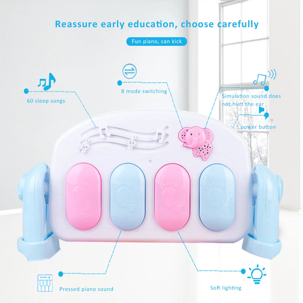 Instrumento de Construção do Corpo para o Bebê Sino do Bebê Pedal Piano Recém-nascido Música Jogo Cobertor Brinquedo Tocando Fitness Atividade Quadro 7 Brinquedos e hobbies