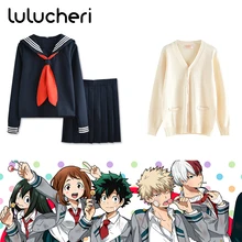 Anime My Hero Academia Cosplay Costumes Himiko Toga JK Uniform Boku no Hero Academiaa Skirts Sweater Sweatshirts Cardigan Suits