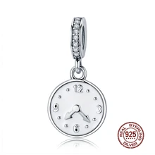 MOWIMO, 925 пробы, серебряные часы, подвески, бусины, подходят для оригинальных браслетов Pandora, подвеска и ожерелье, ювелирные аксессуары, BKC657