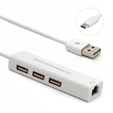 Cliry USB 2,0 тип-c крошечный usb-хаб для RJ45 сетевой адаптер LAN Ethernet с 3 портами для планшетов на Android высокого качества