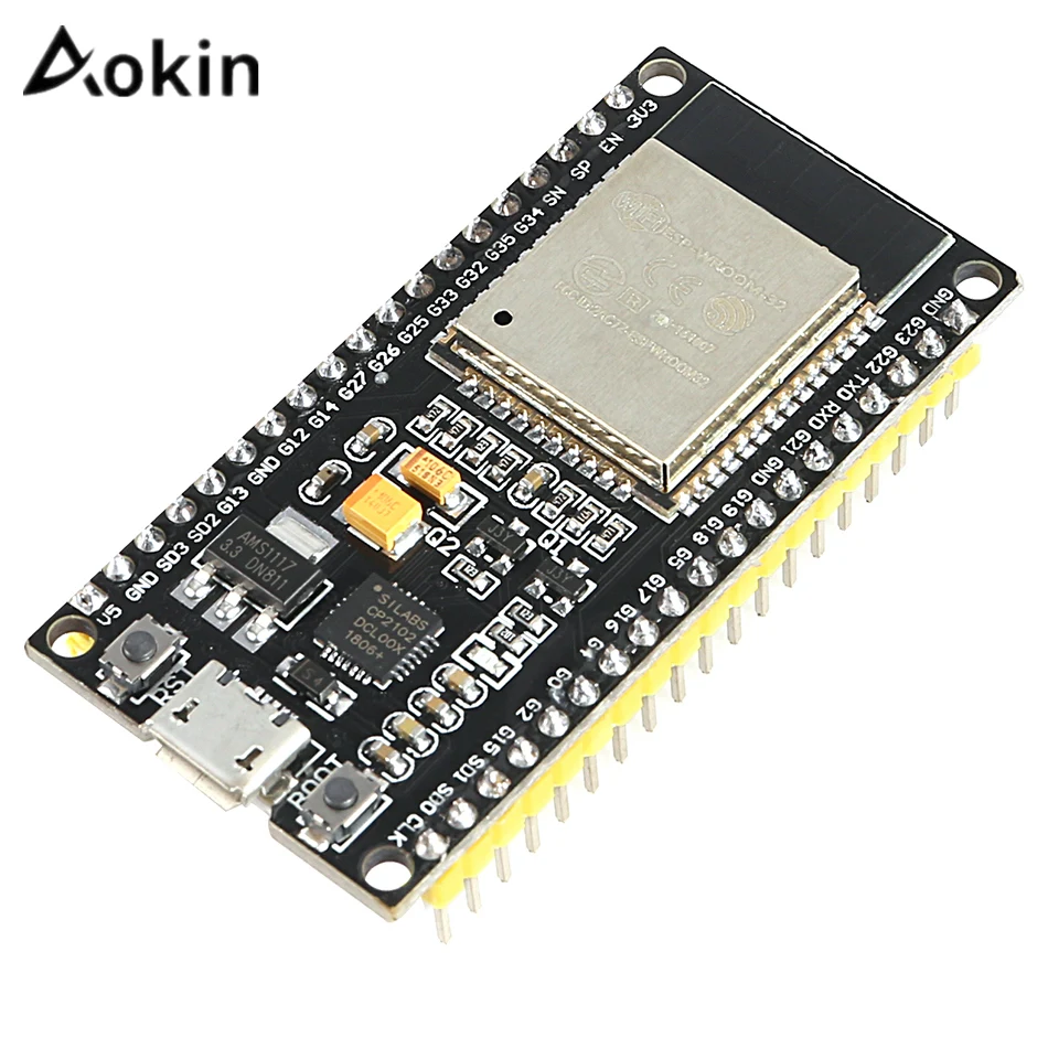 Aokin ESP32 ESP-32 развитию Беспроводной Wi-Fi и bluetooth-адаптер двухъядерный CP2104 фильтры Мощность модуль 2,4 GHz RF для Arduino Nodemcu