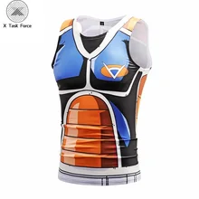 Аниме Драконий жемчуг Z безрукавки мужские/женские летние с круглым вырезом Goku Vegeta 3D безрукавки хип-хоп компрессионные безрукавки жилет мультфильм Джерси