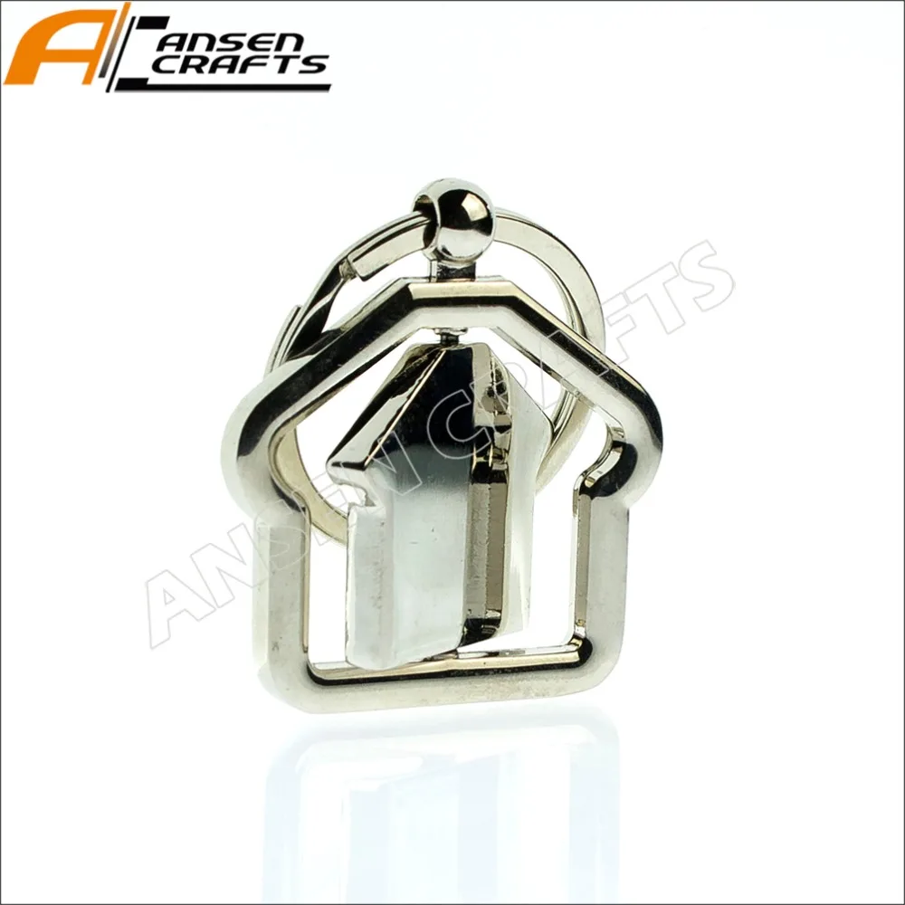 

Spinner House Home Keychain Silver Color