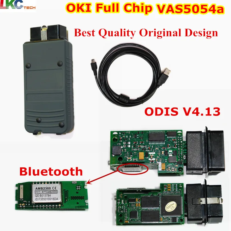 

5pcs/lot VAS 5054A Newest with Imported Chip ODISV3.0.3 /V4.13/V4.23 Support UDS Protocol OKI Chip+Bluetooth