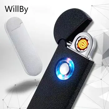 

2PCS/LOT Ultra-thin Double Side Lighting USB Charging Cigarette Lighter