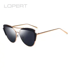 LOPERT брендовые дизайнерские женские солнцезащитные очки винтажные металлические очки ретро женские очки Oculos De Sol Gafas UV400